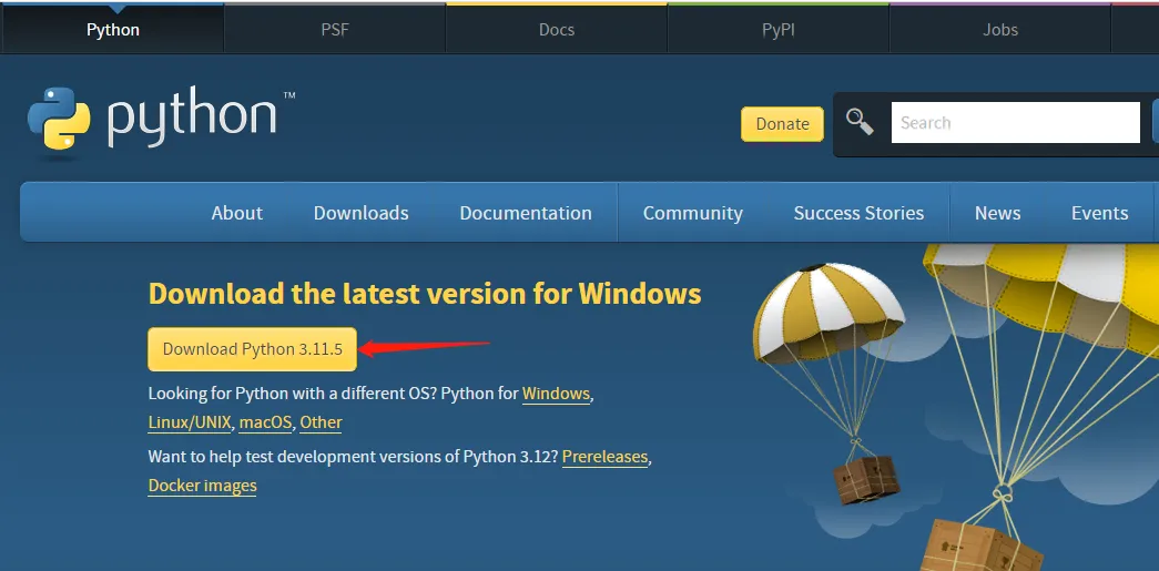 Download Python installer