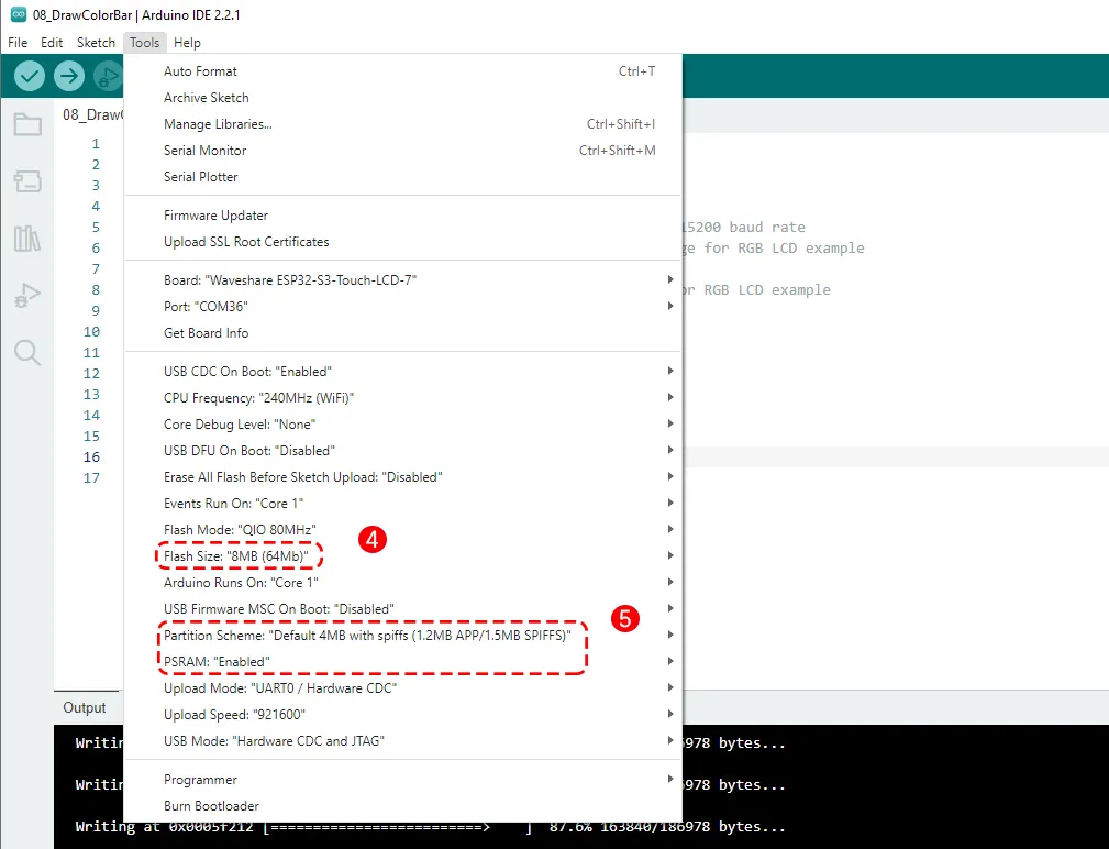 ESP32-S3-Touch-LCD-7 RGB LCD demo 5