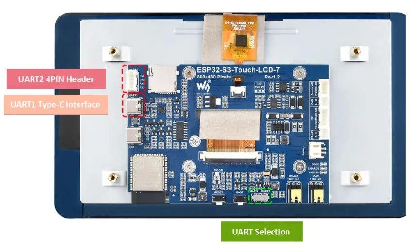 ESP32-S3-Touch-LCD-7 UART demo 1