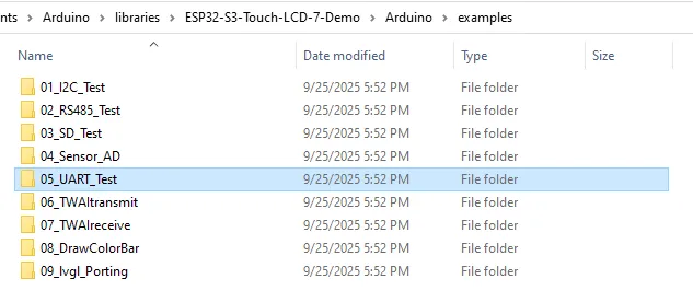 ESP32-S3-Touch-LCD-7 UART demo 2