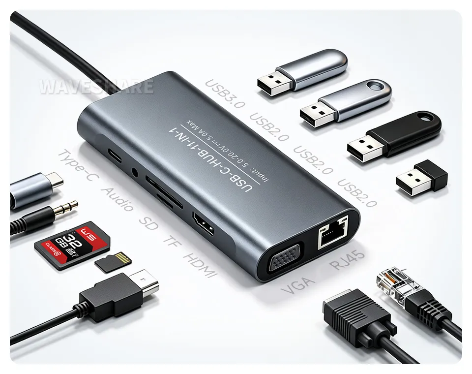 USB-C-HUB-11-IN-1 Interface Description