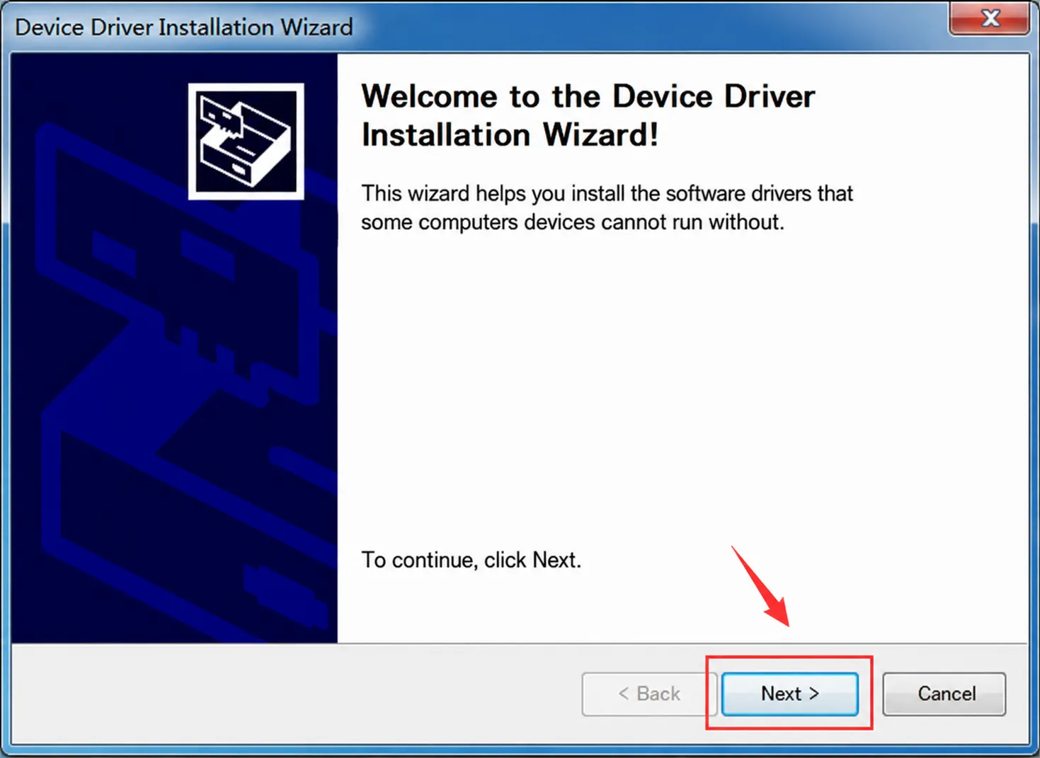 Driver installation 1 