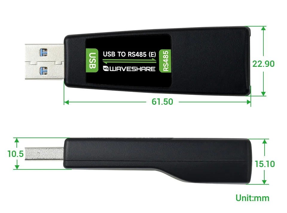 USB TO RS485 (E) product dimensions