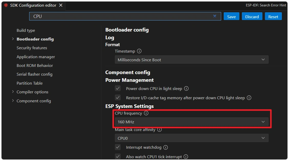 CPU Frequency Configuration
