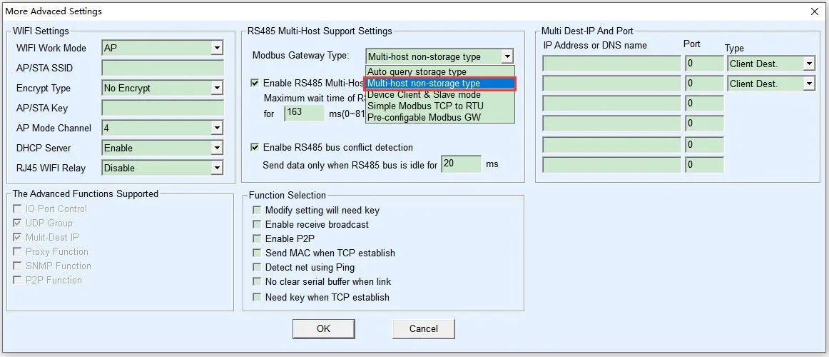  Modbus POE ETH IO 8CH Gateway Type Setting