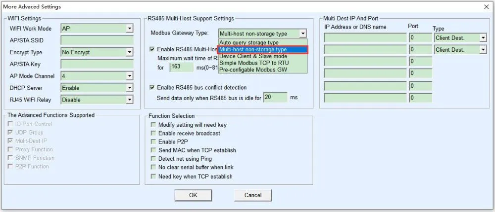  Modbus POE ETH IO 8CH Gateway Type Setting