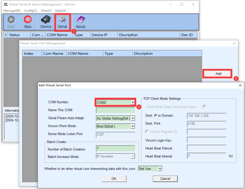  Modbus POE ETH IO 8CH Virtual Serial Port Setting 1