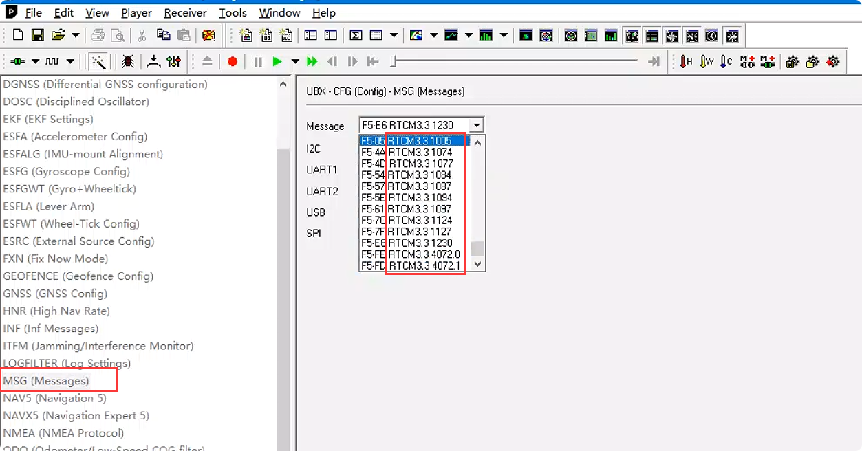 MSG Message Configuration