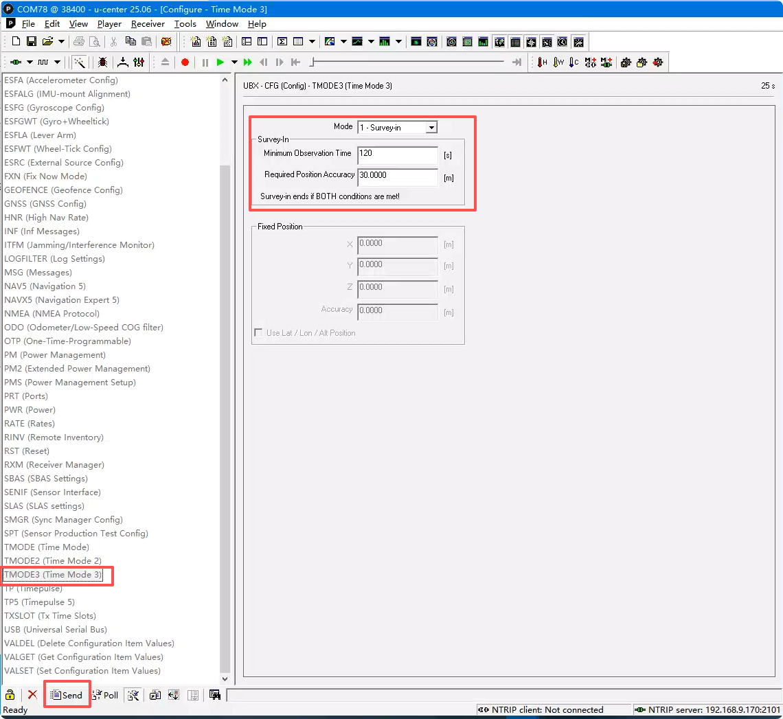 TMODE3 Configuration