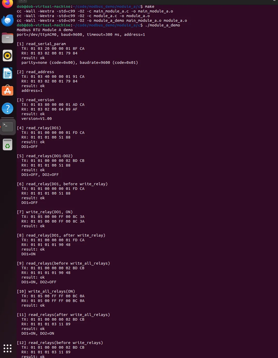 Modbus_RTU_Module_A C Example